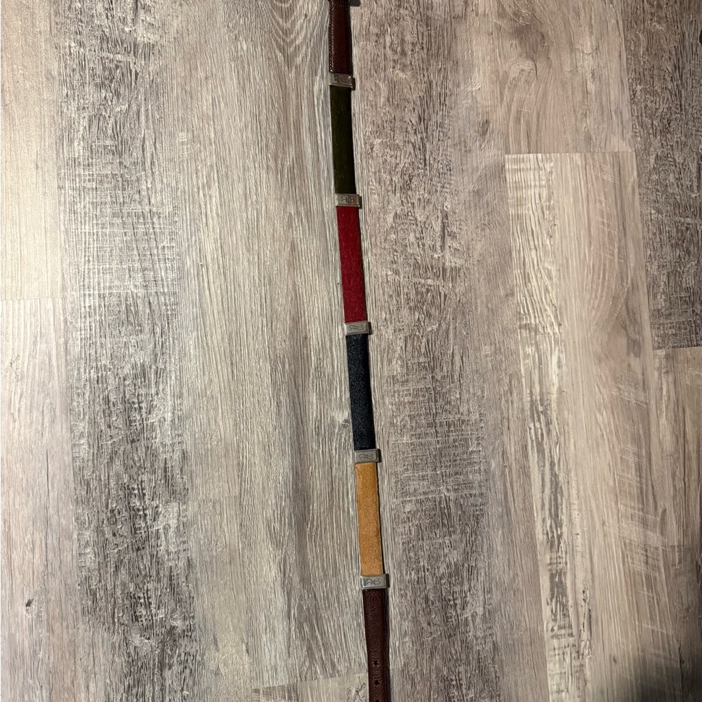 Brighton western multicolor calf hair leather belt